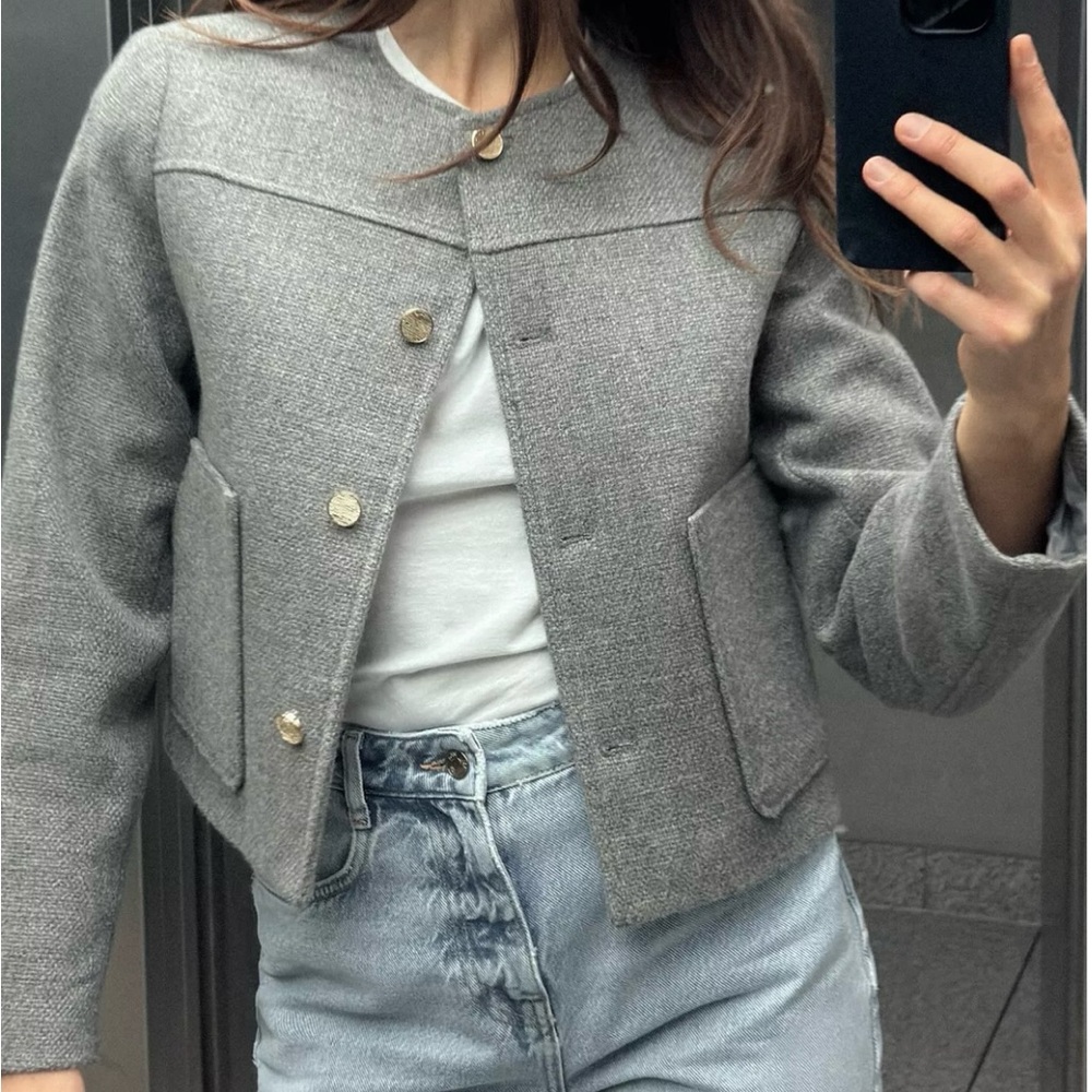 Gray Women's Jacket - Zara